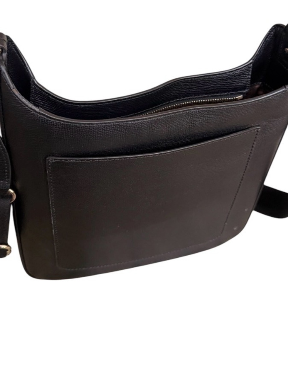 henri bendel Black Pebbled Leather Shoulder Bag with Gold Hardware As Is - Picture 9 of 15